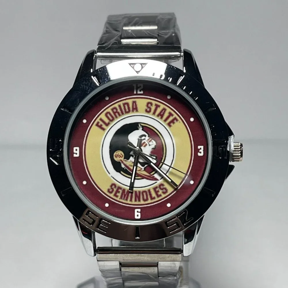 Florida State Seminoles NCAA Stainless Steel Men's Watch NEW!!